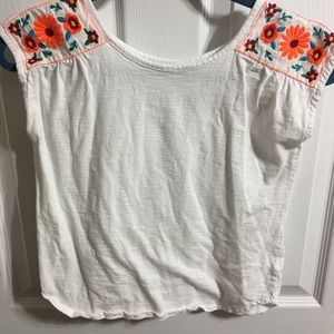 White vibrant embroidered shirt